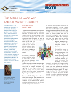 the minimum wage and labour market flexibility