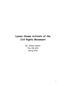 Lesser-Known Activists of the Civil Rights Movement by Nadine Weber