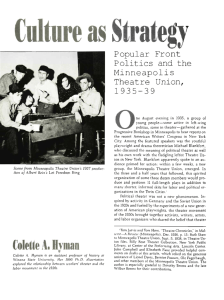 Popular Front politics and the Minneapolis Theatre Union, 1935-39