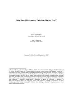 Why Have IPO Auctions Failed the Market Test?