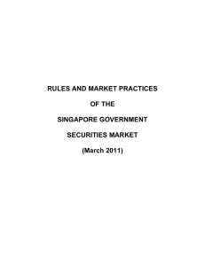 Rules And Market Practices Of The Singapore Government
