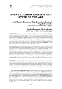 EVENT TOURISM ANALYSIS AND STATE OF THE ART