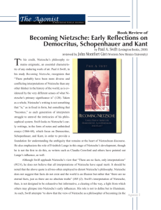 Becoming Nietzsche: Early Reflections on Democritus