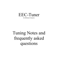 EEC-Tuner Tuning Notes and frequently asked