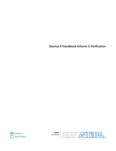 Quartus II Handbook Volume 3: Verification