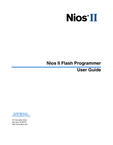 Nios II Flash Programmer User Guide