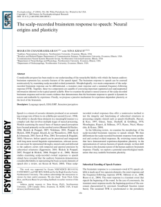 The scalp-recorded brainstem response to speech