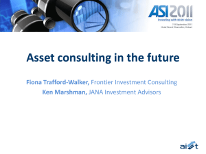 Asset consulting in the future