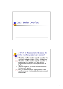 Quiz: Buffer Overflow