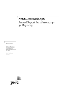 NIKE Denmark ApS Annual Report for 1 June 2014
