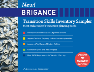 BRIGANCE Transition Skills Inventory