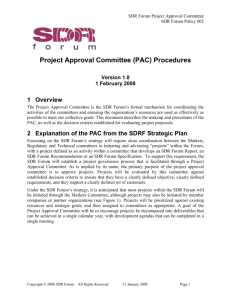 Project Approval Committee (PAC) Procedures
