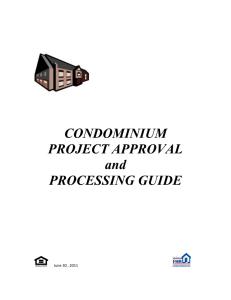 Condominium Project Approval and Processing Guide