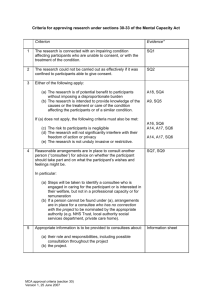Section 30 approval criteria