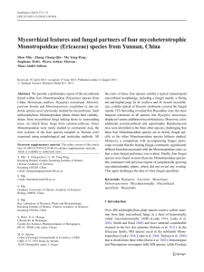 Mycorrhizal features and fungal partners of four mycoheterotrophic
