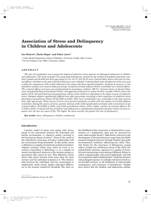 Association of Stress and Delinquency in Children and Adolescents