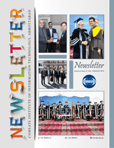 Newsletter - COMSATS Institute of Information Technology