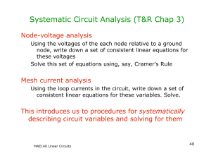 Systematic Circuit Analysis (T&R Chap 3)