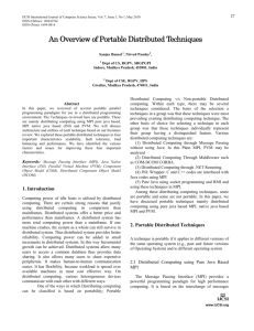 An Overview of Portable Distributed Techniques