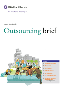 Outsourcing Brief - Grant Thornton Philippines