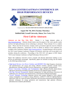 2014 lester eastman conference on high performance devices