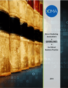 DMA Guidelines on Ethical Business Practice