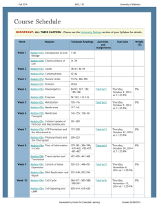 Course Schedule - Centre For Extended Learning