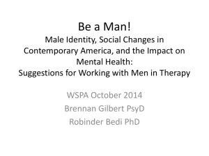 Be a Man! Male Identity, Social Changes in Contemporary America