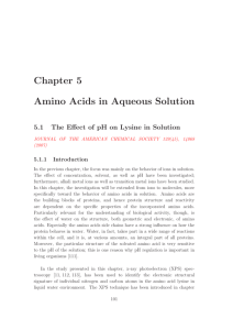 Chapter 5 Amino Acids in Aqueous Solution