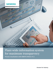 Plant-wide information system for maximum