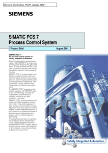 SIMATIC PCS 7 Process Control System