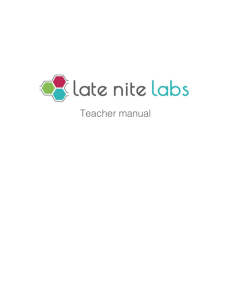 Teacher manual - Late Nite Labs