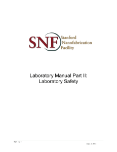 Laboratory Safety - Stanford Nanofabrication Facility