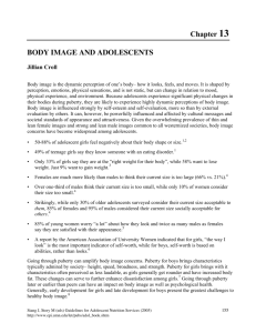 Chapter 13 BODY IMAGE AND ADOLESCENTS