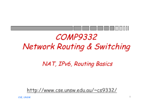 COMP9332 Network Routing & Switching