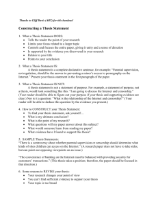 Constructing a Thesis Statement