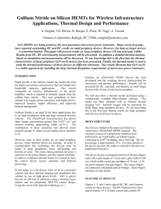 Gallium Nitride on Silicon HEMTs for Wireless Infrastructure