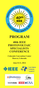 PROGRAM 40th IEEE PHOTOVOLTAIC SPECIALISTS CONFERENCE