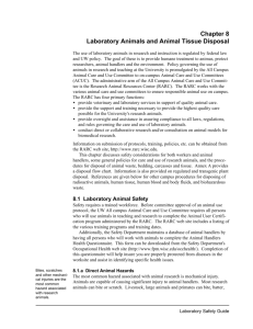 Chapter 8. Laboratory Animals and Animal Tissue Disposal