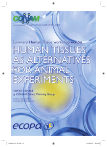 human tissues as alternatives for animal experiments