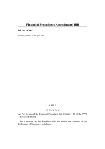 Financial Procedure (Amendment) Bill