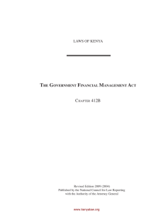 Governmental Financial Management Act