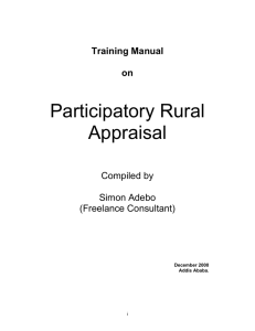 Participatory Rural Appraisal - Sustainable Sanitation and Water