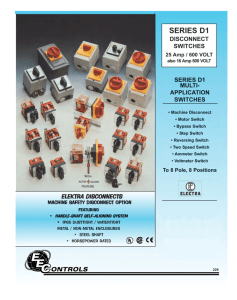 EEC Elektra Series D1 Disconnect Switches