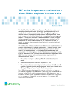 SEC auditor independence considerations