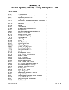 SENECA COLLEGE Mechanical Engineering Technology – Building