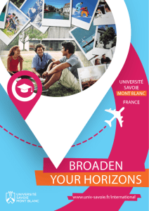 broaden your horizons - Université Savoie Mont Blanc
