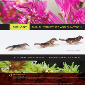 Volume 5 - Animal Structure & Function, 13th ed.