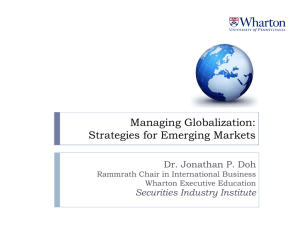 Managing Globalization: Strategies for Emerging Markets