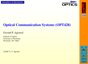 Optical Communication Systems (OPT428)